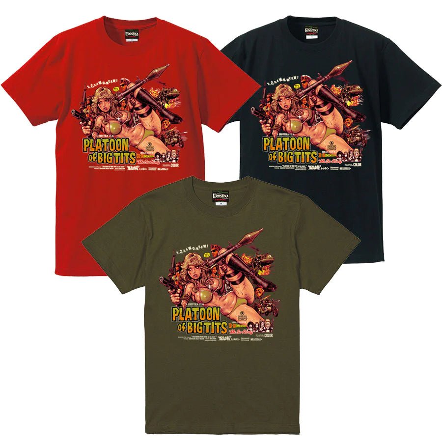 "PLATOON OF BIG TITS" T-SHIRT - CRA5Y SHOP