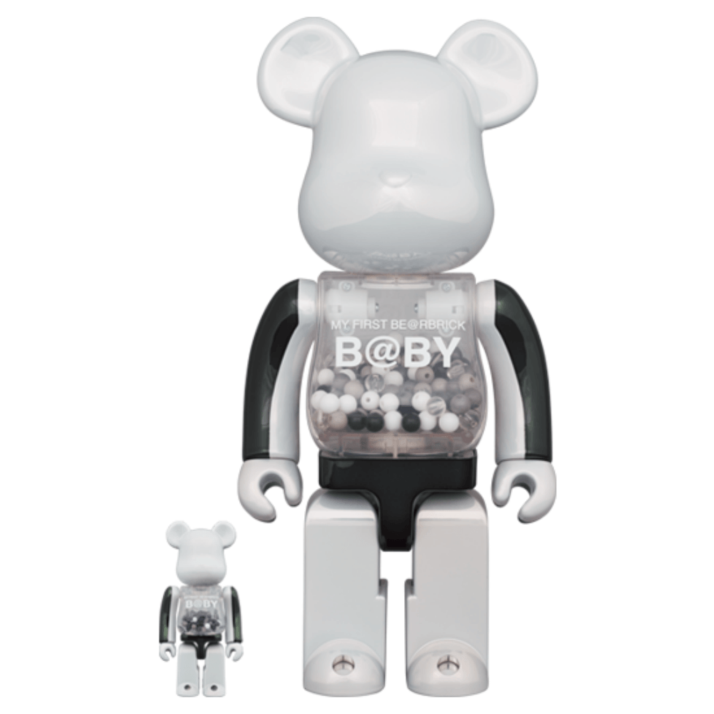 MY FIRST BE@RBRICK B@BY BLACK & WHITE CHROME Ver. 400%+100% / 1000% Be@rBrick - CRA5Y SHOP